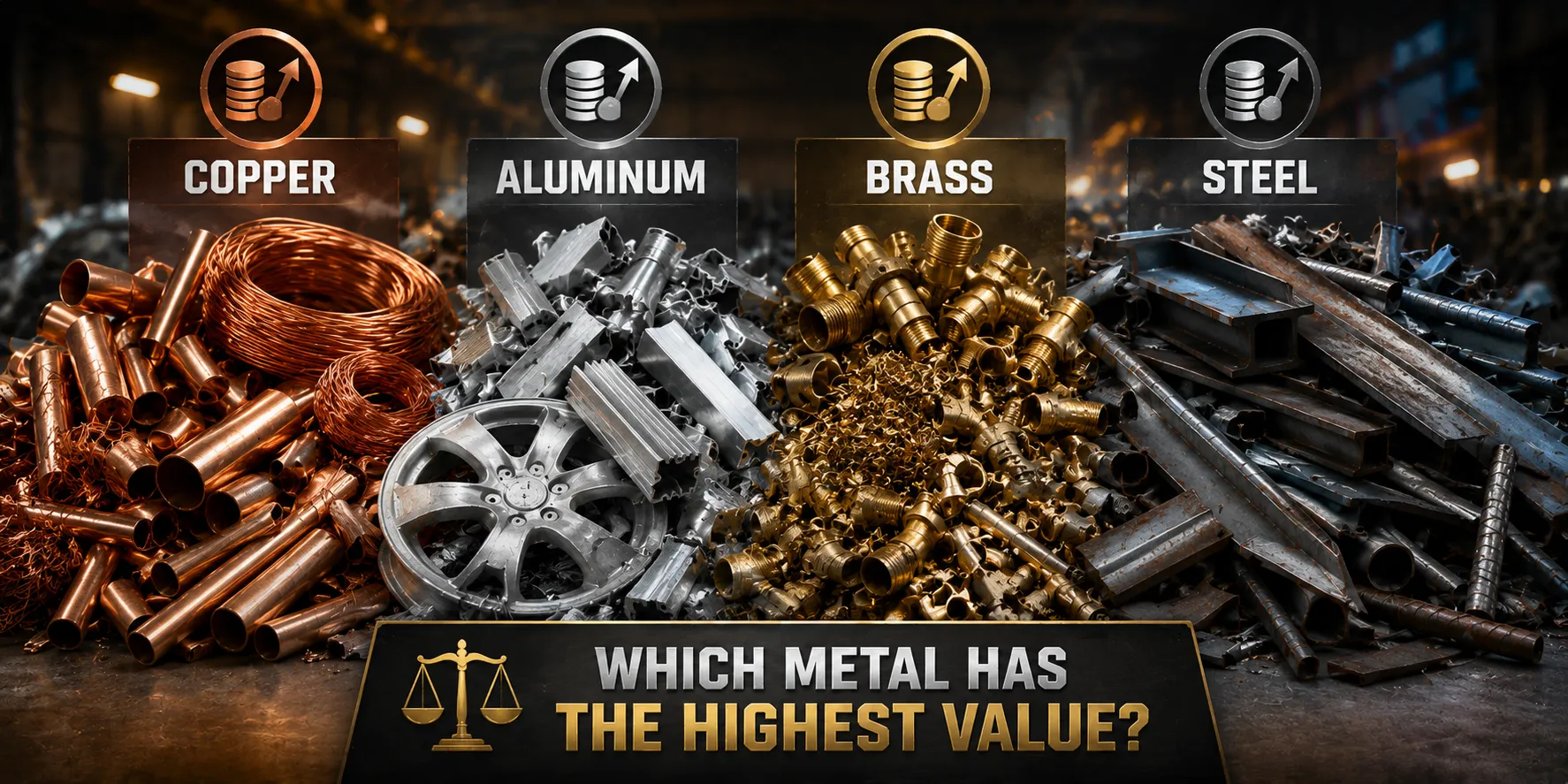 Copper, Aluminium, Brass & Steel Scrap: Which Metal Has the Highest Value?